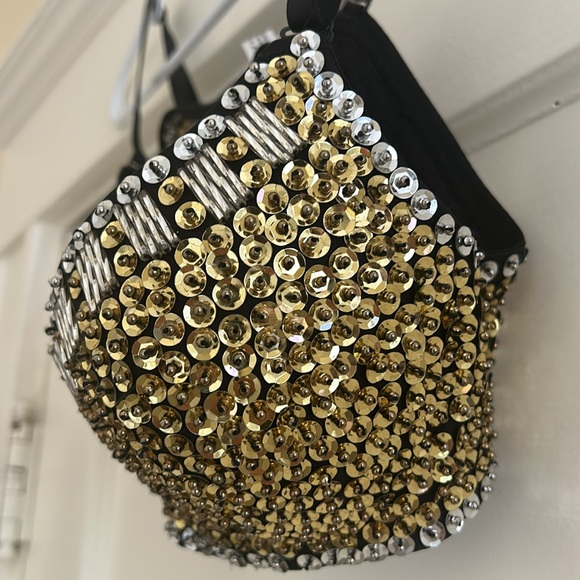 Gold sequin bra top! - Picture 3 of 4